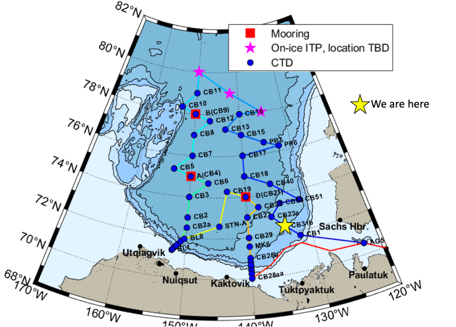 Map showing our current location.