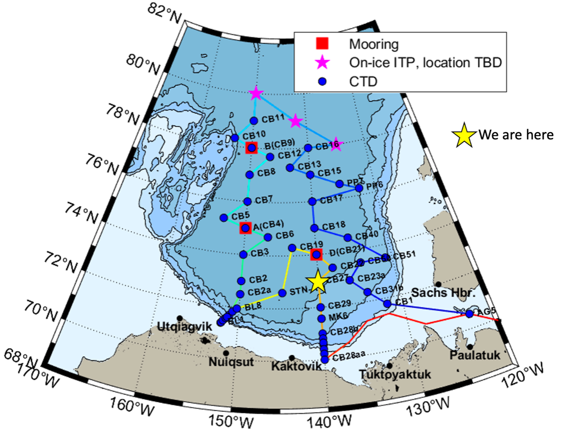 Map showing our current location.