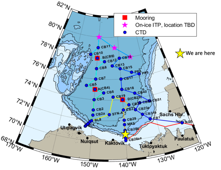 Map showing our current location.