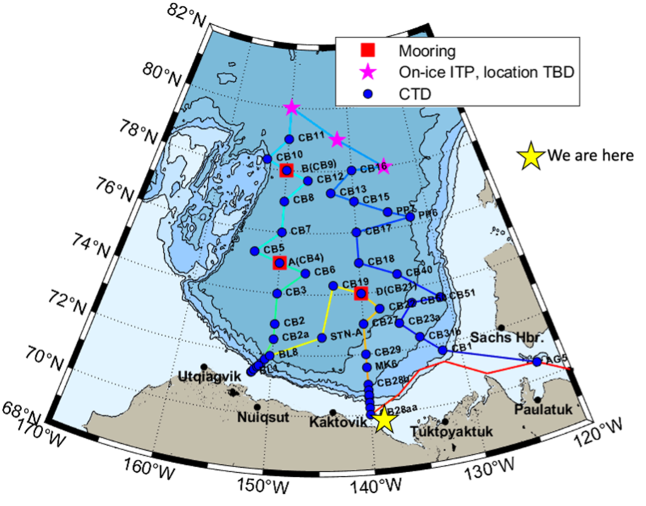 Map showing our current location.