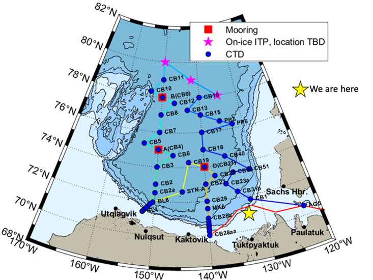 Map showing our current location.