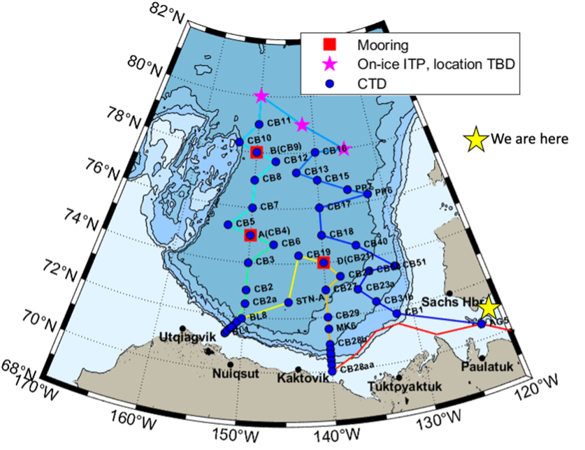 Map showing our current location