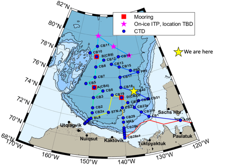 Map showing our current location.