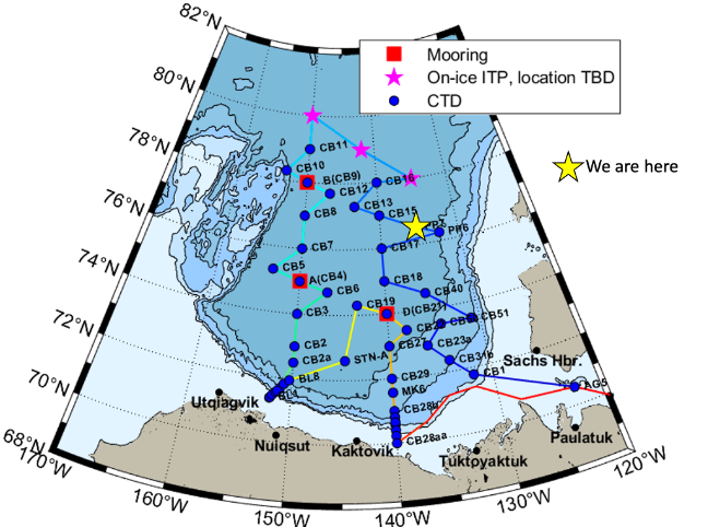 Map showing our current location