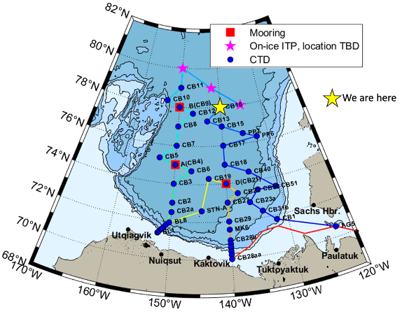 Map showing our current location