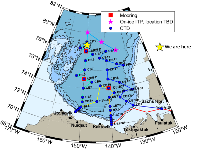 Map showing our current location