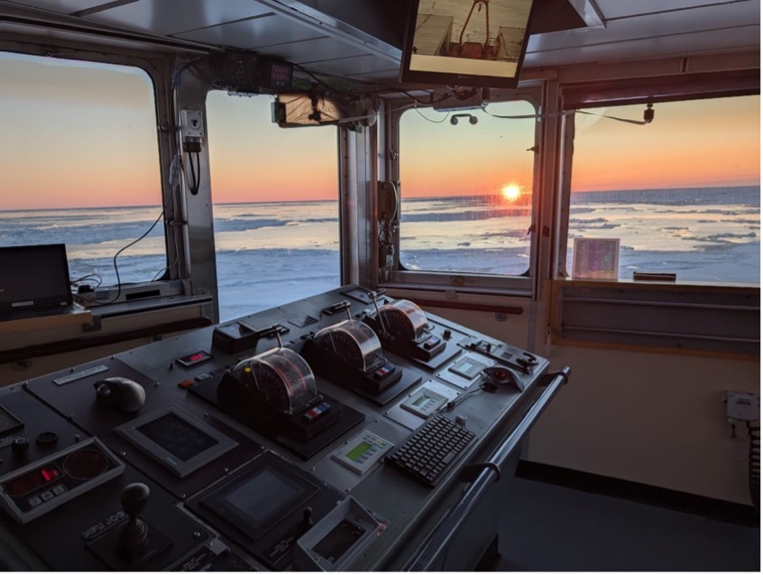 Morning sunrise from the bridge (Photo by Mary-Louise Timmermans)