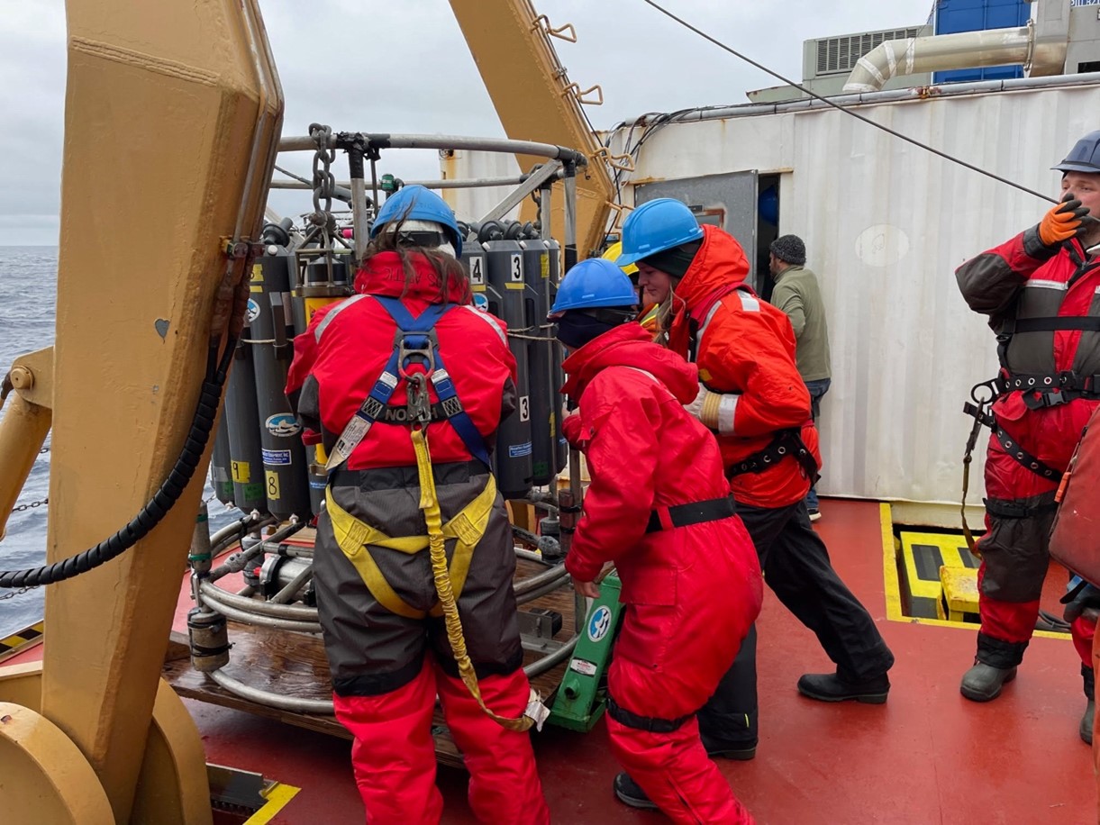 The rosette team during CTD operations.