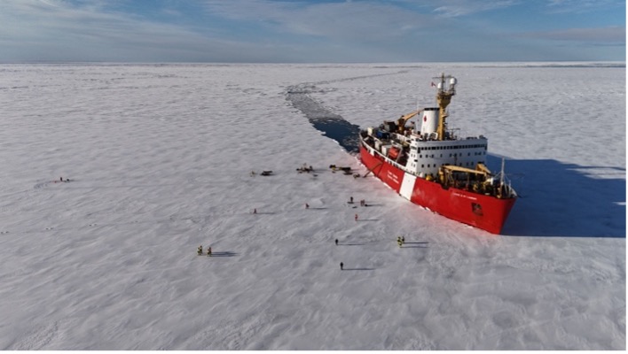 The Louis on the Ice Day (Photo by Paul Macoun’s drone) 