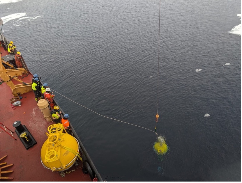 A view from the bridge as mooring B is released from the ship (Photo by Mary-Louise Timmermans)