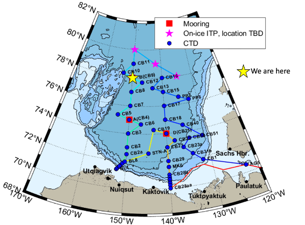 Map showing our current location