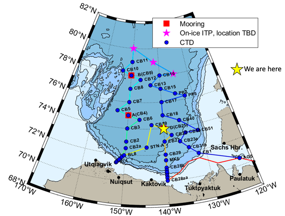 Map showing our current location.