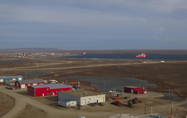 The Louis S. St-Laurent stationed in Cambridge Bay on September 18, 2025. Photo by Marguerite Larriere.