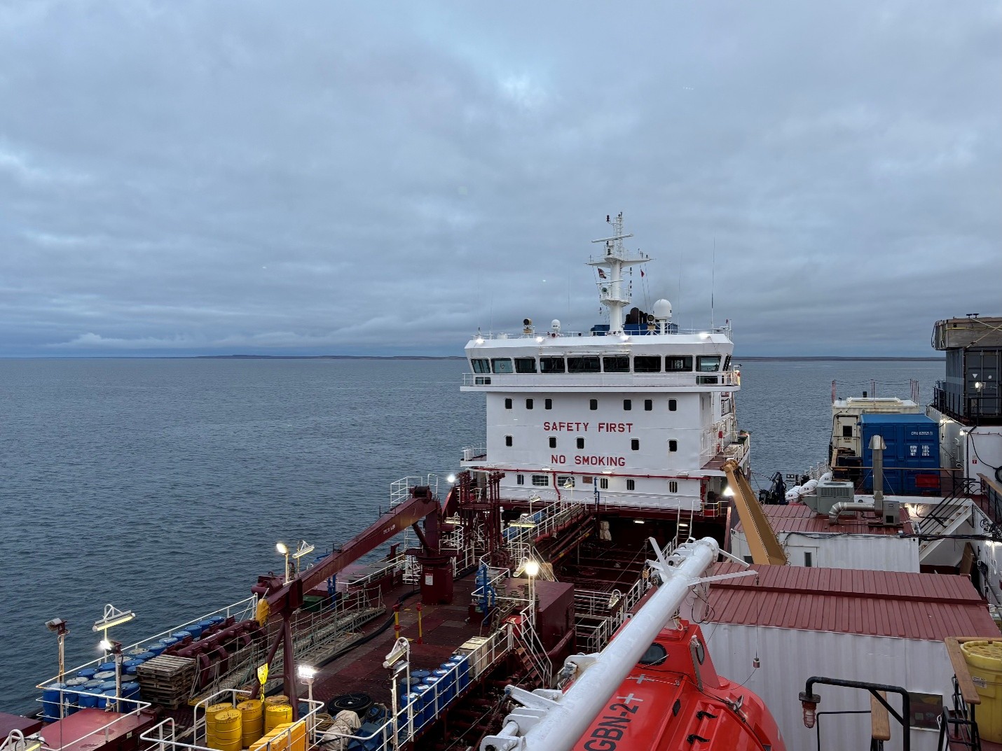 Refueling in Cambridge Bay. Photo by Jennifer Kosty