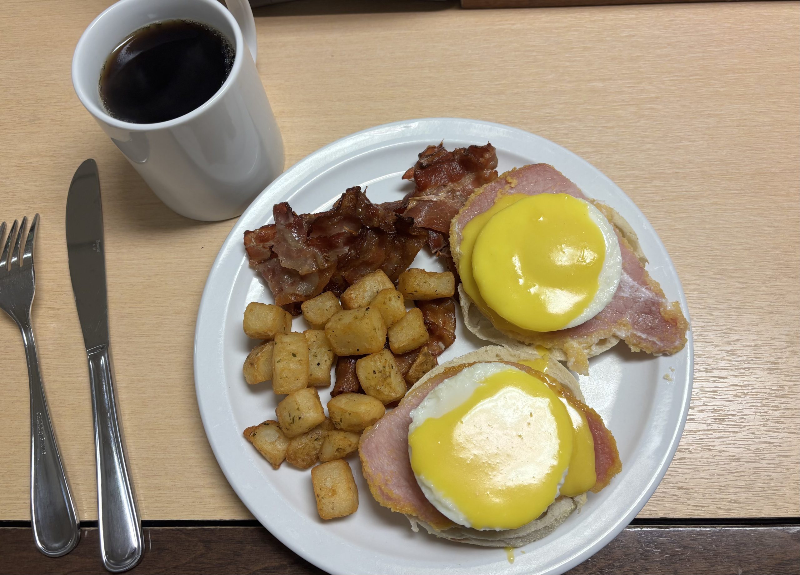 Eggs Benny served for breakfast! Photo by Jennifer Kosty. 