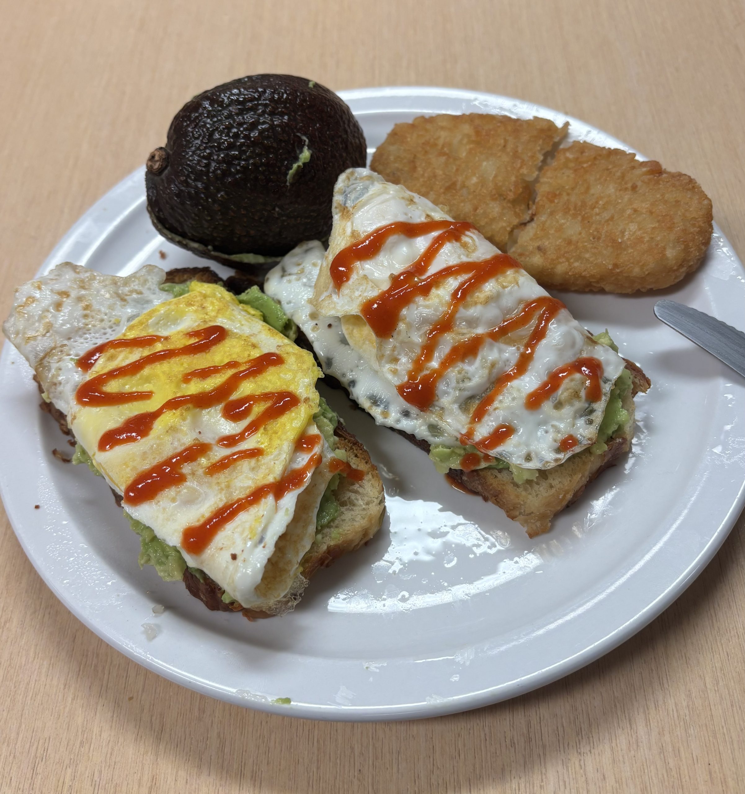 Avocado toast at breakfast. We still have a few avocados left on board! Photo by Jennifer Kosty.