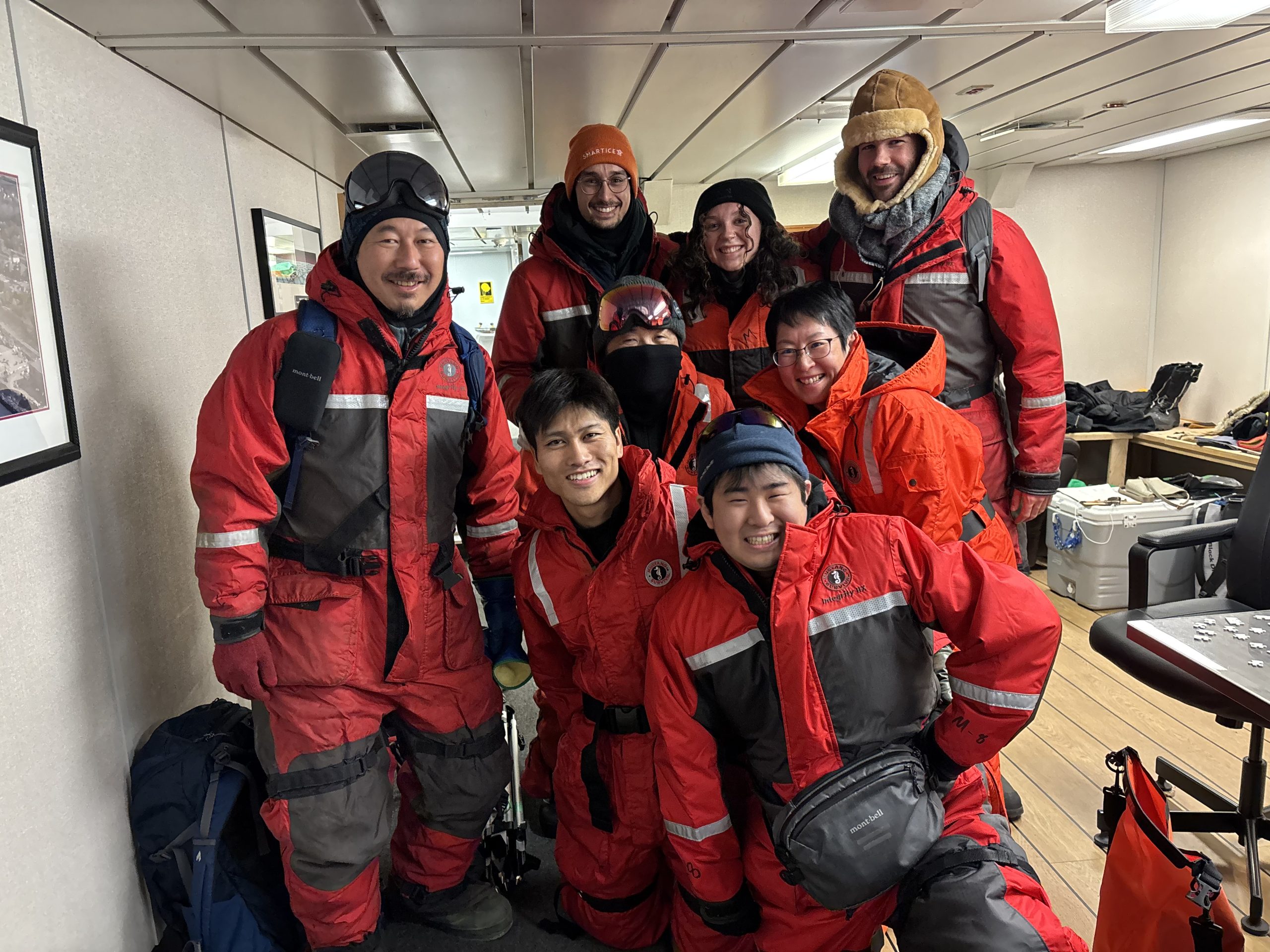 All bundled up before our first ice station! Photo by Jennifer Kosty.