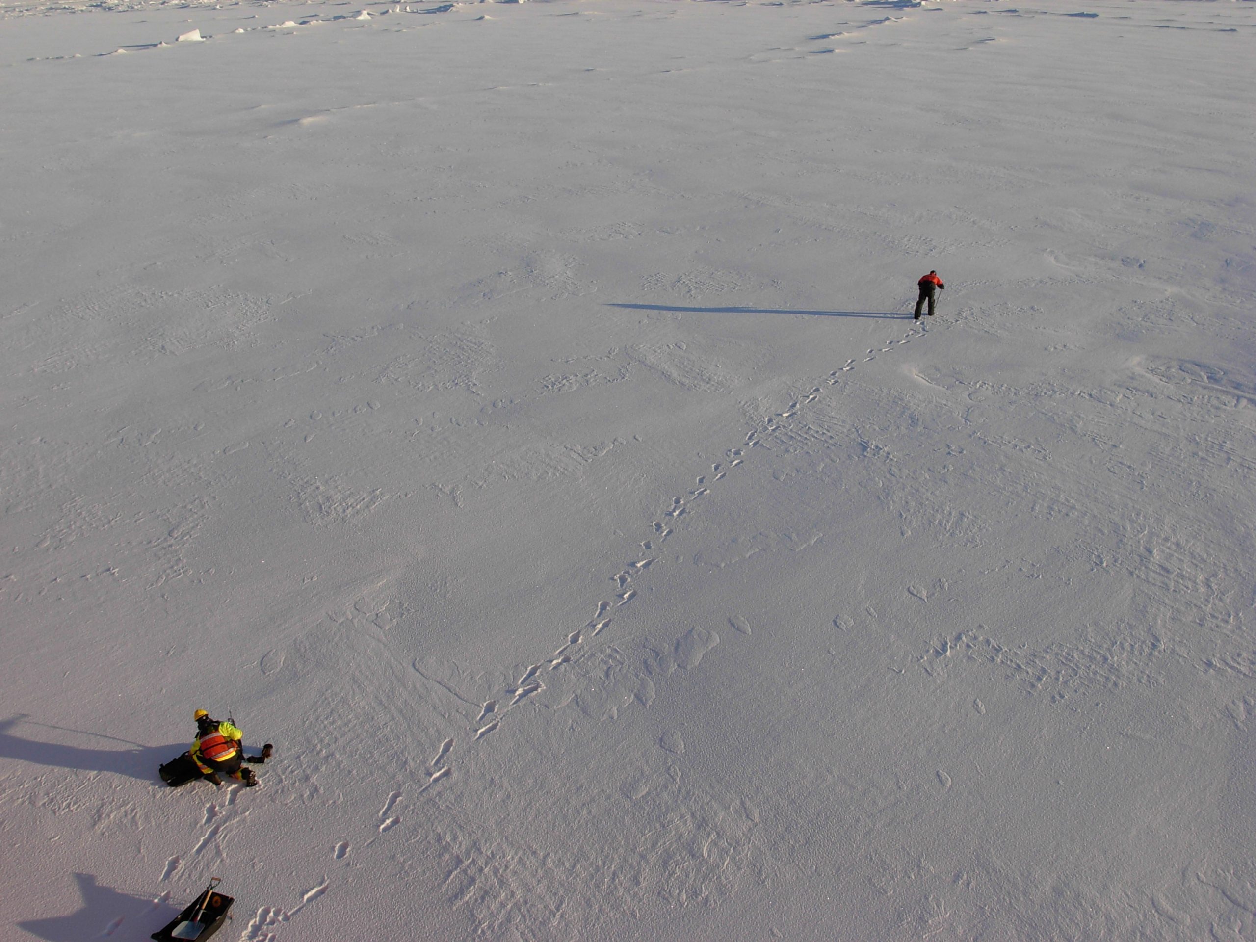 Jeff O’Brien chooses the deployment site for ITP 110 deployment. (Photo by Rick Krishfield)