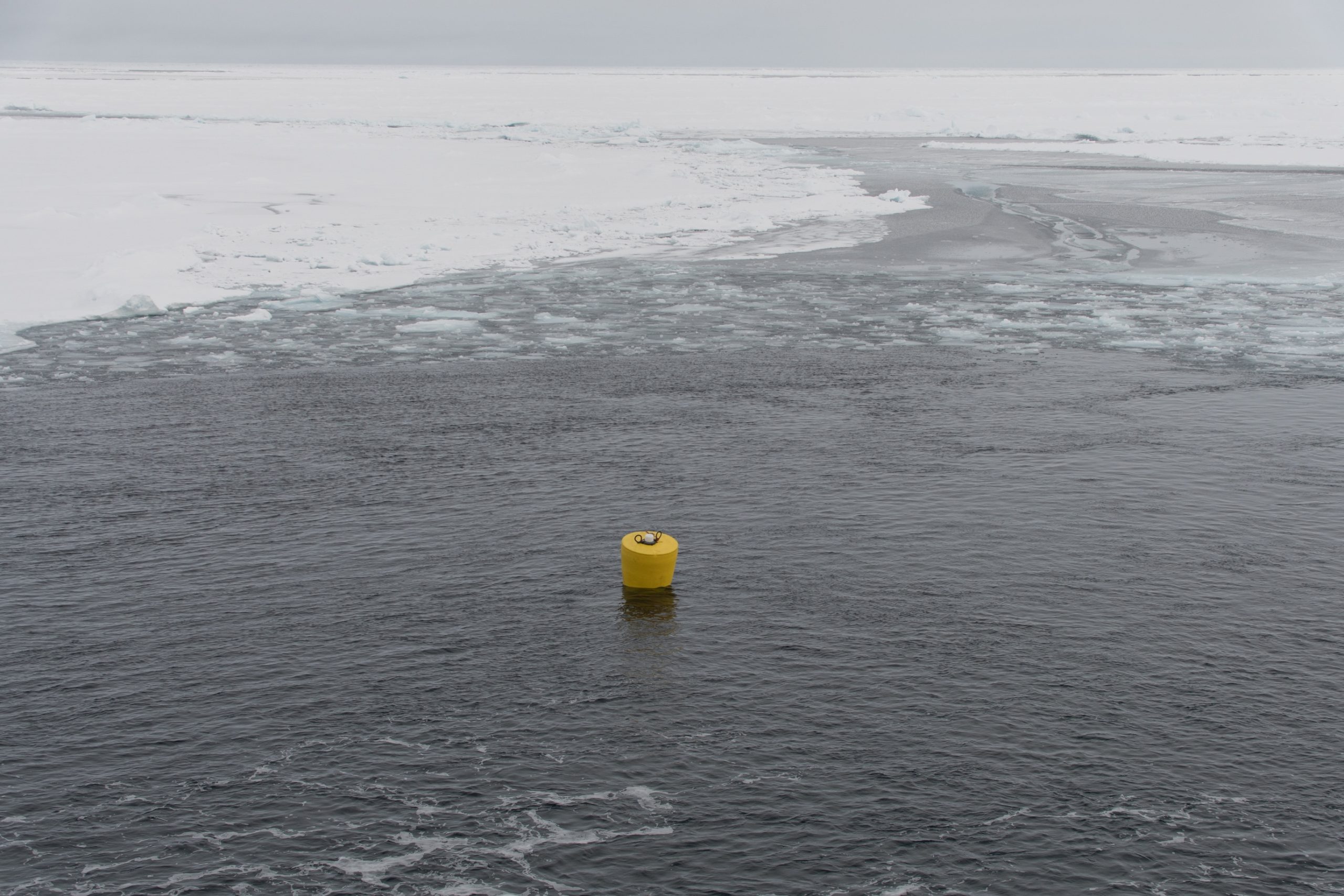 ITP 119 shortly after being deployed along the ice edge during JOIS 2019. (Photo by Gary Morgan)