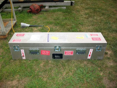 Shipping box for magnetometer towfish.