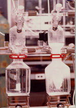 DIC samples undergoing "water-stripping" process