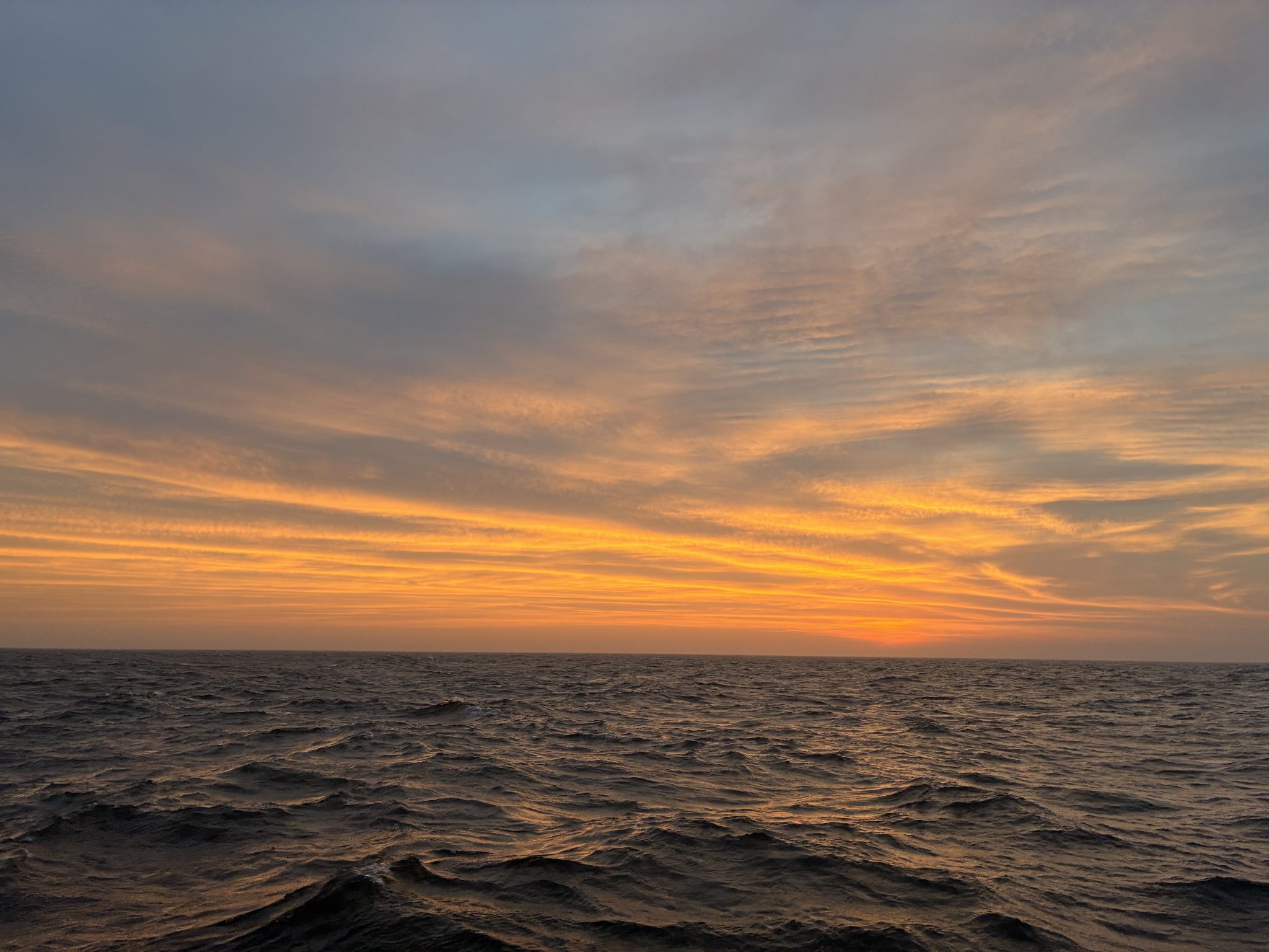 Sunset over ocean