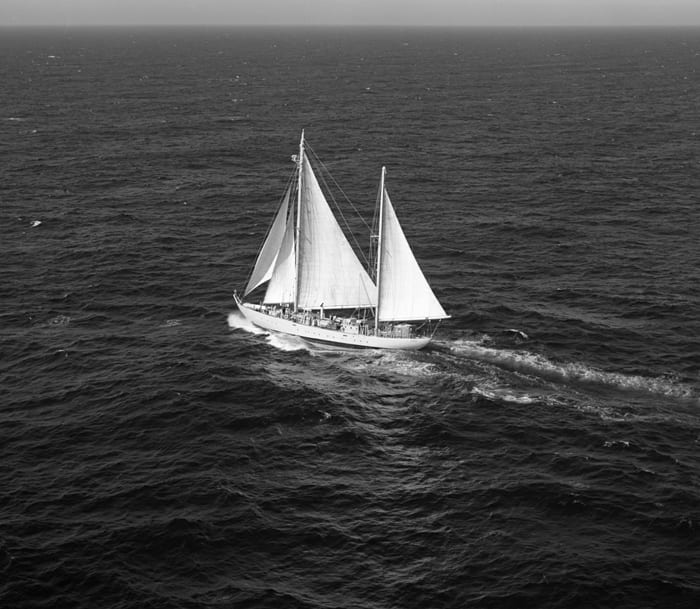 Unknown ATLANTIS, the first ship built specifically for marine research, Columbus Iselin, first captain. She made 299 cruises, over 700,000 miles.