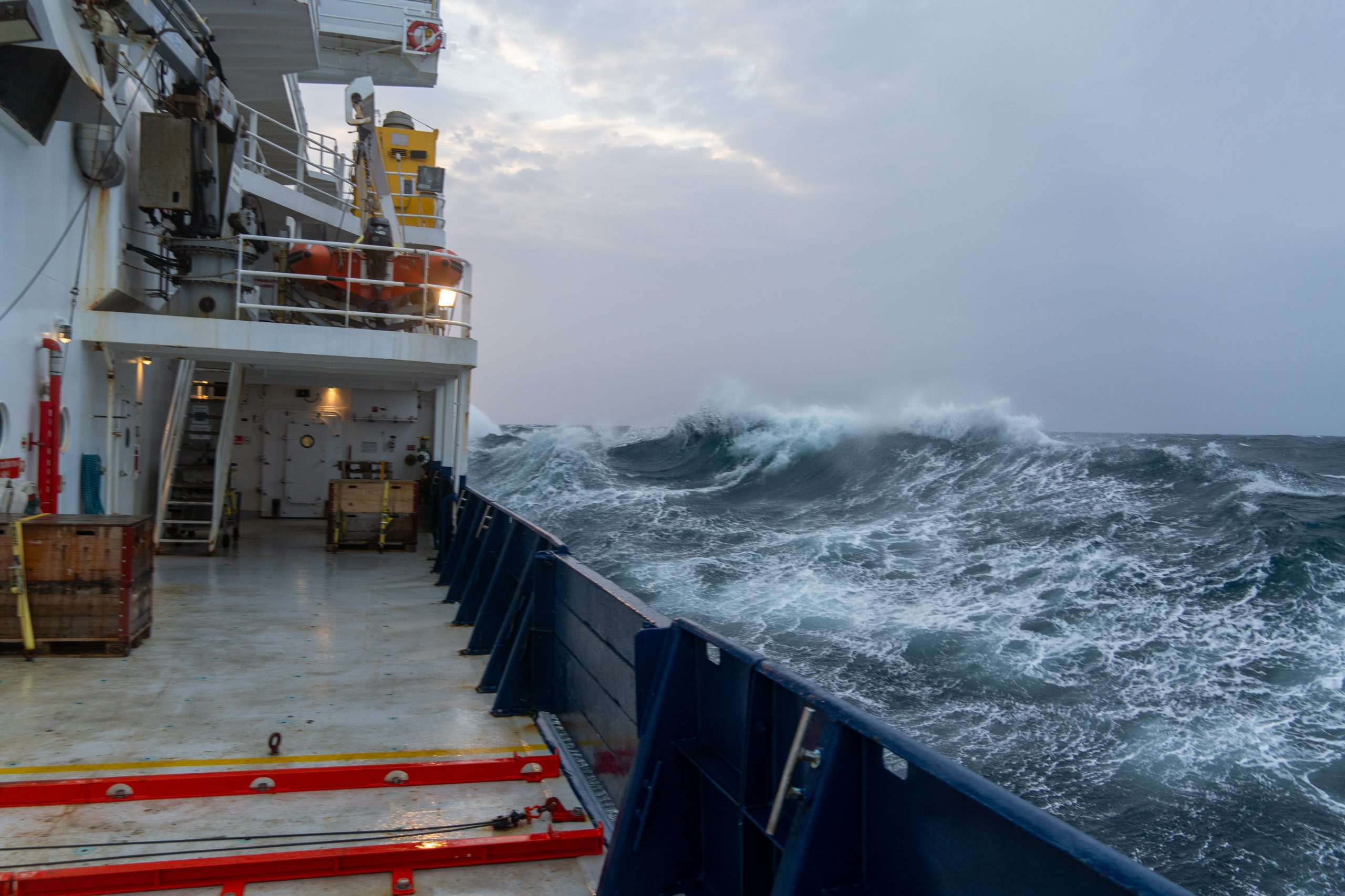 Rough conditions faced off the coast of Norway. Credit: Andrew Naslund