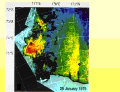 CZCS image of chlorophyll during January in the Ross Sea. 