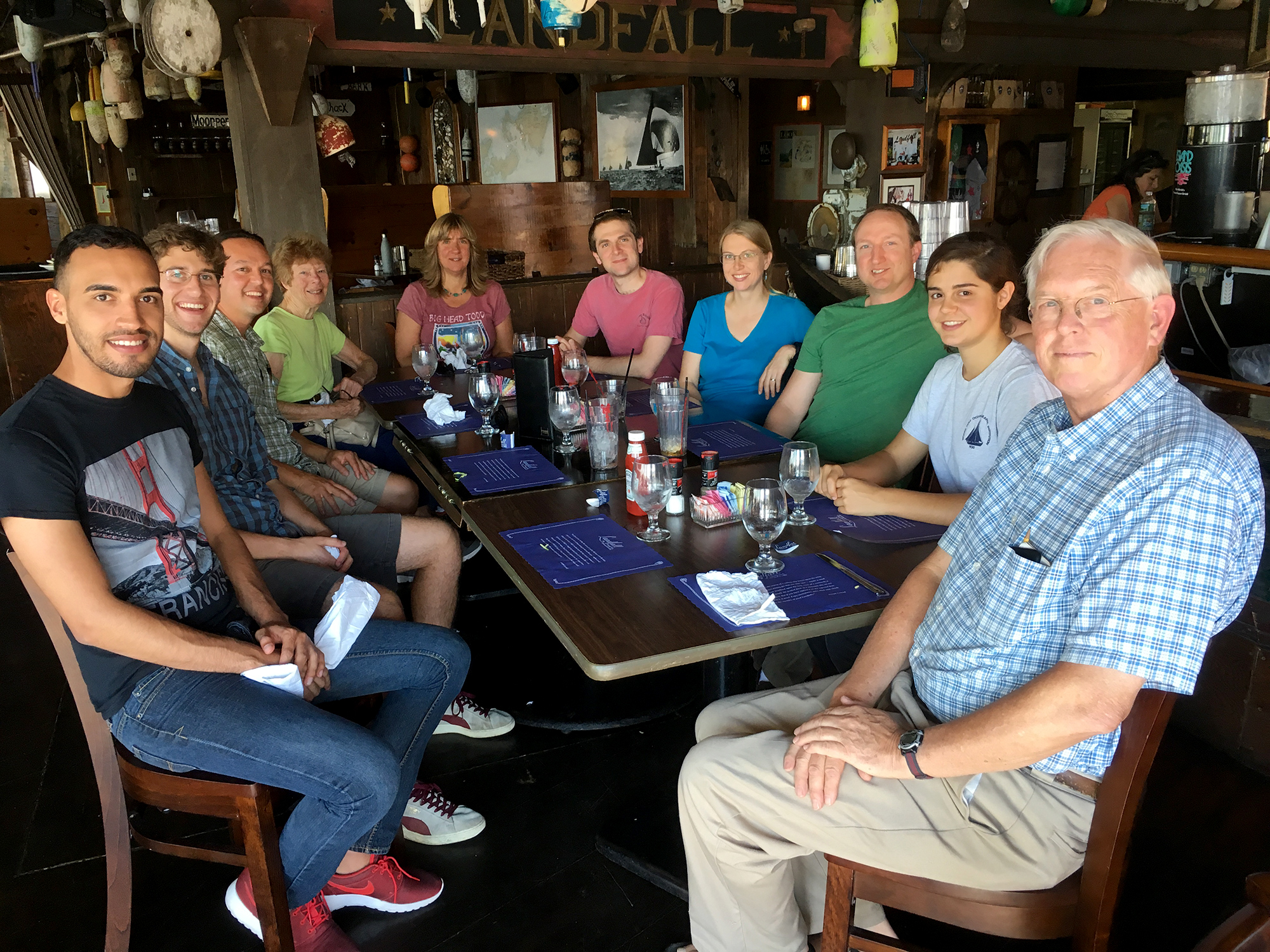 Lab lunch with the John Waterbury and Freddi Valois in 2016