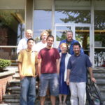 2004 Group Photo. (Back Row) John Stegeman, Tim Verslyke, Bruce Woodin, (Front Row) Mingxi Yang, Lars Behrendt, Rita Garrick, Jed Goldstone