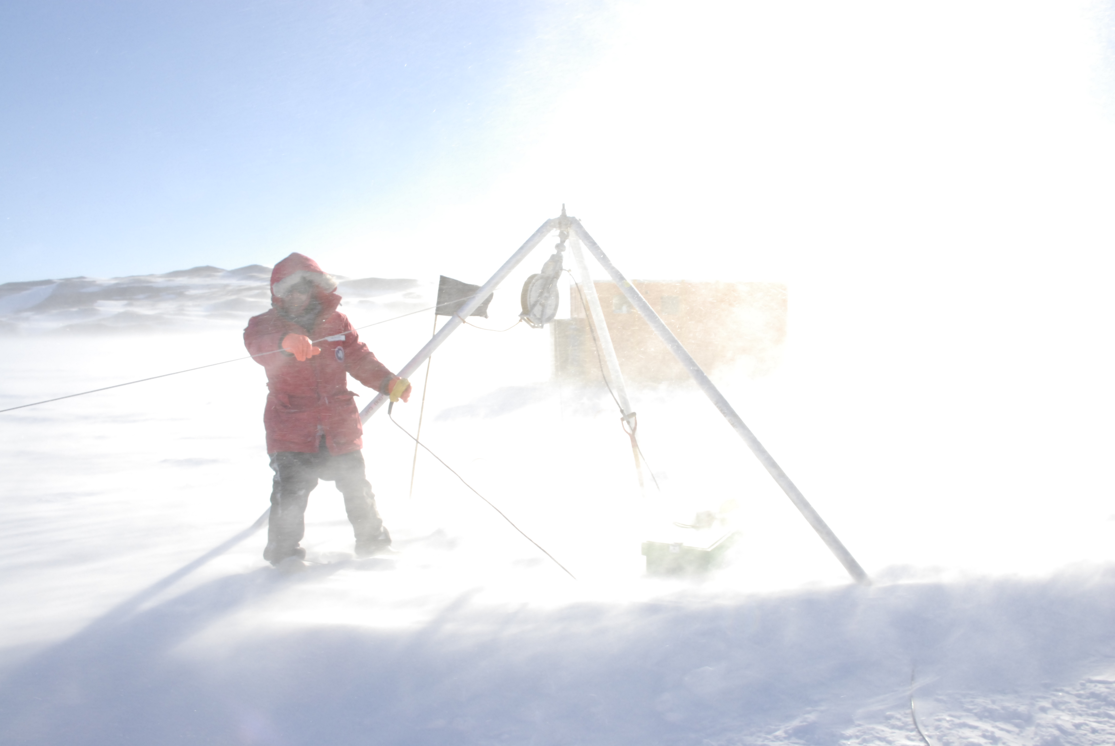 Mak Saito water column sampling on the sea-ice over the McMurdo Sound and the Ross Sea in November 2009