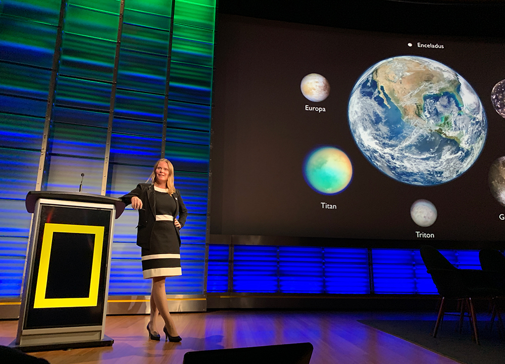 Julie Huber at National Geo event