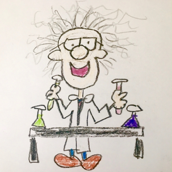 Research found that most kids draw an older person with funky hair playing with chemicals if they are asked to draw a scientist. Read more in Kevin Kurtz's website.